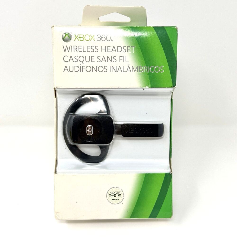 Microsoft P6F-00001 Xbox 360 Wireless Headset Black New Gaming Accessory